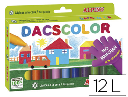 12 lápices cera semiblanda Alpino Dacscolor